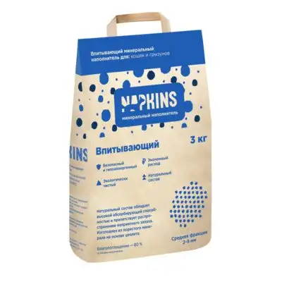 Купить napkins наполнительдля кошек впитывающий (средняя фракция)