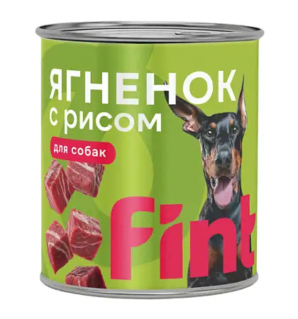 Купить fint консервы для взрослых собак всех пород с ягненком и рисом