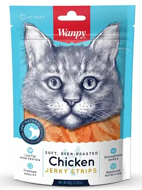 Wanpy Cat Лакомство для кошек «мягкая вяленая соломка» из курицы